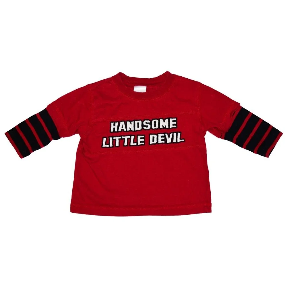 VTG Gymboree Baby Boys 6 12 Months Long Sleeve Handsome Tee T Shirt
